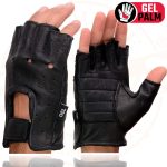 Milwaukee Leather SH851 Men’s USA Deer Skin Leather Black Gel Padded Palm Fingerless Motorcycle Riders Gloves - Image 4