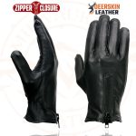 Milwaukee Leather SH867 Men’s USA Deerskin Black Leather Unlined Lightweight Motorcycle Riders Gloves - Image 2