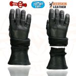 Milwaukee Leather SH870 Women’s USA Deerskin Black Leather Gauntlet Winter Gloves w/ Gel Palm - Image 4