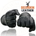 Milwaukee Leather SH875 Men’s Thermal Lined USA Deerskin Black Leather Motorcycle Gloves w/ Snap Wrist Closure - Image 2