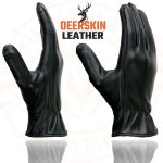 Milwaukee Leather SH886 Women’s USA Deerskin Black Leather Unlined Lightweight Motorcycle Rider Gloves - Image 4
