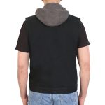 Hot Leathers VSM6201 Men’s Black ‘Conceal and Carry’ Hooded Denim Club Style Vest - Image 2
