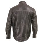 Milwaukee Leather MLM1612 Men’s Distressed Grey Casual Biker Rider Leather Shirt w/ Vintage 5 Cent Buffalo Buttons - Image 11