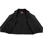USA Leather 201 Men’s Black ‘Classy’ Leather Motorcycle Rider Vest with Snap Button Closure - Image 4