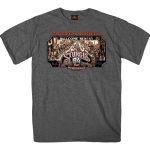2024 Sturgis Men’s Main Street Heather Charcoal Motorcycle Rally T-Shirt SPB1120 - Image 3