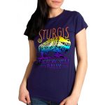 2024 Sturgis Women’s Buffalo Navy Motorcycle Rally T-Shirt SPL1868 - Image 3