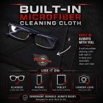 MMCC Men’s The Shadow Grey Red Plaid Flannel Shirt – 100% Cotton with Microfiber Wipe Panel – MMC11603 - Image 4