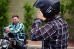 Hot Leathers FLM2008 Mens Brown Black and White Long Sleeve Flannel Shirt - Image 4