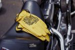 Hot Leathers GVD2001 Uni-Sex Gold ‘Bolt’ Deer Skin Leather Gloves - Image 5