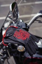 Hot Leathers GVD2002 Uni-Sex Black ‘Bolt’ Deer Skin Leather Gloves - Image 5