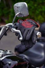 Hot Leathers GVD2002 Uni-Sex Black ‘Bolt’ Deer Skin Leather Gloves - Image 6