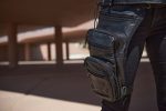 Hot Leathers CPL1001 Black Clip Pouch Leather Thigh Bag - Image 2