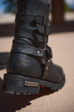 Milwaukee Leather MBL9399 Women’s 9-Inch Triple Buckle Black Leather Harness Biker Boots w/ Side Zipper - Image 5