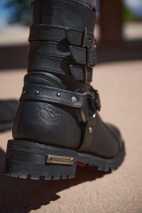 Milwaukee Leather MBL9399 Women’s 9-Inch Triple Buckle Black Leather Harness Biker Boots w/ Side Zipper - Image 5