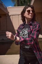 Milwaukee Leather MNG21604 Women’s Casual Black with Pink Long Sleeve Casual Cotton Flannel Shirt - Image 11