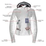 Milwaukee Leather LKL2737 Women’s Black Premium Leather Motorcycle Biker Racer Style Scuba Jacket w/ Hoodie - Image 5