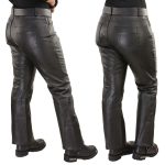 Milwaukee Leather LKL6790 Women’s Classic 5 Pocket Black Casual Motorcycle Leather Pants - Image 4