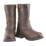 Milwaukee Leather Men’s Classic 11-Inch Dark Brown Leather Harness Square Toe Motorcycle Boots MBM9062 - Image 8