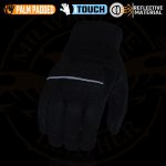 Milwaukee Leather MG7503 Men’s Black Leather  i-Touch Screen Compatible Mesh Racing Motorcycle Hand Gloves W/ Reflector - Image 4