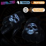 Milwaukee Leather MG7571 Men’s Black ‘Col-Tec’ Leather ‘Reflective Skull’ Motorcycle Hand Gloves W/ Gel Padded Palm - Image 4