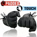 Milwaukee Leather MG7770 Women’s Black Leather ‘I – Touchscreen Compatible’ Laced Wrist Motorcycle Hand Gloves W/ Gel Palm - Image 4