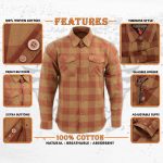 Milwaukee Leather MNG11653 Men’s Brown and Beige Long Sleeve Cotton Flannel Shirt - Image 2