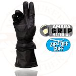 Milwaukee Leather Men’s Gauntlet Motorcycle Hand Gloves-Removeable Zip-Off-Long Cuff Thermal Lined Gel Palm-SH710 - Image 2