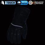 Milwaukee Leather MG7551 Men’s Black Cowhide Leather Gauntlet Motorcycle Hand Gloves W/ i-Touch Screen and Waterproof - Image 4