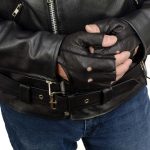 Milwaukee Leather SH195 Men’s Black Leather Perforated Gel Padded Palm Fingerless Motorcycle Hand Gloves W/ ‘Open Knuckle’ - Image 4
