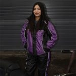 NexGen SH2222 Women’s Purple and Black Oxford Water Proof Motorcycle Rain Suit - Image 4