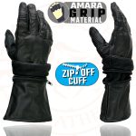Milwaukee Leather Men’s Gauntlet Motorcycle Hand Gloves-Removeable Zip-Off-Long Cuff Thermal Lined Gel Palm-SH710 - Image 4