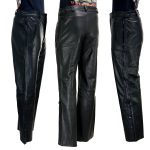 Milwaukee Leather LKM5727 Men’s Black Premium Leather Motorcycle Rider Protective Over Pants w/ Side Zipper Entry - Image 5