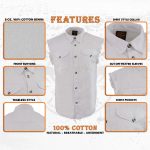Milwaukee Leather DM4006 Men’s White Denim Lightweight Shirt with Sleeveless Frayed Cut Off - Image 2