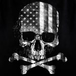 Hot Leathers GMT3429 Men’s ‘Flag Skull’ Black Tank Top Shirt - Image 2