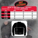 Hot Leathers JKM1028 Men’s Black Leather MC Jacket with Zip Out Lining - Image 3
