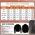 Milwaukee Leather LKL27000 Women’s  Black with Silver Multi Vented Leather Motorcycle Jacket - Image 16