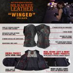 Milwaukee Leather Women’s Winged Black Studded Leather Motorcycle Vest with Reflective Wings – LKL4715 - Image 4