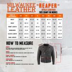 Milwaukee Leather LKM17010 Men’s Reaper Premium Matte Black Leather Motorcycle Biker Riders Jacket - Image 3
