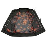 Milwaukee Leather Men’s Redline Ledger Club‑Style Motorcycle Premium Leather Vest w/ Red Stitching LKM3788 - Image 4
