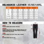 Milwaukee Leather LKM5719 Women’s Black Buffalo Leather Motorcycle Riding Pants, Boot Cut, Unhemmed - Image 3