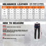 Milwaukee Leather LKM5724 Men’s Black Braided Premium Leather Classic Fit Leather Chaps w/ Elastic Panel - Image 3