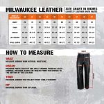 Milwaukee Leather LKM5727 Men’s Black Premium Leather Motorcycle Rider Protective Over Pants w/ Side Zipper Entry - Image 3