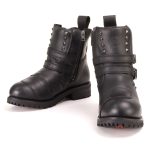 Milwaukee Leather Women’s Premium Black Leather Double Strap Motorcycle Riding Boots MBL9307 - Image 3