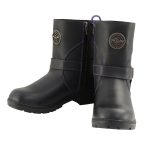 Milwaukee Leather MBL9317 Women’s Black Leather Harness Zip-Up Motorcycle Rider Boots w/ Purple Back Laces - Image 5