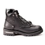 Milwaukee Leather MBL9335 Women’s Premium Black Leather Low Cut Lace-Up Motorcycle Riding Boots w/ Zipper Closure - Image 5