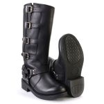 Milwaukee Leather MBL9346 Women’s Tall Black Leather Harness Motorcycle Rider Boots w/ Adjustable Straps - Image 2