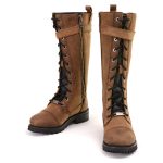 Milwaukee Leather Women’s Brown Leather 14″ Tall Motorcycle Lace-Up High-Rise Boots MBL9358 - Image 4