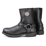 Milwaukee Leather MBM9042 Men’s Black Ruf Leather Short Harness Motorcycle Boots w/ Inside Zipper - Image 3