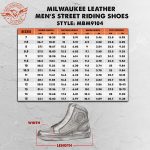 Milwaukee Leather Men’s Black Leather Diamond Patterned Reinforced Street Biker Riding Shoes w/ Ankle Support – MBM9104 - Image 3