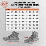 Milwaukee Leather MBM9114 Men’s Black Waterproof Leather Street Riding Shoes with Shift Protection and Ankle Support - Image 3